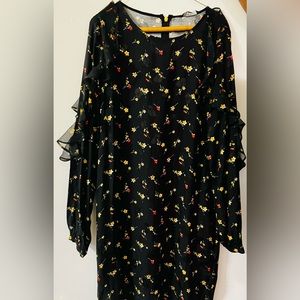 Black Ralph Lauren Dress size 6 with flowers
